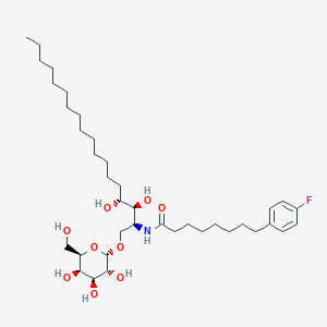 8-(4-fluorophenyl)-N-{(1S,2S,3R)-1-[(alpha-D-galactopyranosyloxy)methyl]-2,3-dihydroxyheptadecyl}octanamide