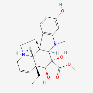 11-O-demethyl-17-O-deacetylvindolinium cation