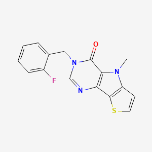 3-[(2-Fluorophenyl)methyl]-5-methyl-4-thieno[3,4]pyrrolo[1,3-d]pyrimidinone