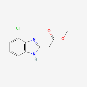 Ethyl 2-(4-chloro-1H-benzo[D]imidazol-2-YL)acetate