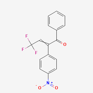 4,4,4-Trifluoro-2-(4-nitrophenyl)-1-phenylbut-2-en-1-one