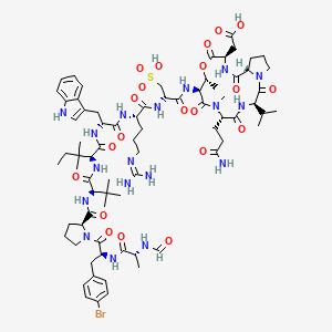 molecular formula C75H109BrN18O21S B1262675 polydiscamide B 