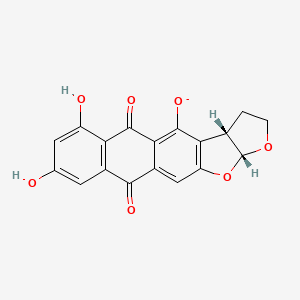 molecular formula C18H11O7- B1262680 versicolorin B(1-) 