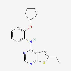 N-[2-(Cyclopentyloxy)phenyl]-6-ethylthieno[2,3-d]pyrimidin-4-amine