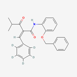 (2Z)-4-methyl-3-oxo-2-[(2,3,4,5,6-pentadeuteriophenyl)methylidene]-N-(2-phenylmethoxyphenyl)pentanamide