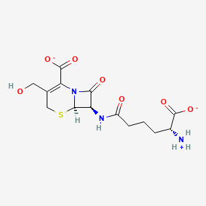 molecular formula C14H18N3O7S- B1262687 去乙酰头孢菌素 C(1-) 