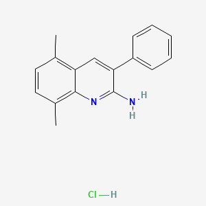 molecular formula C17H17ClN2 B12626931 2-Amino-5,8-dimethyl-3-phenylquinoline hydrochloride CAS No. 1170814-17-1