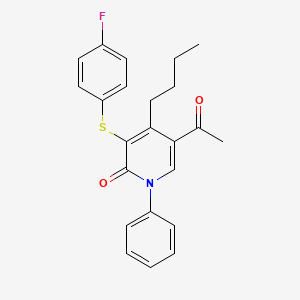 5-Acetyl-4-butyl-3-[(4-fluorophenyl)sulfanyl]-1-phenylpyridin-2(1H)-one