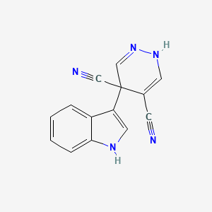 molecular formula C14H9N5 B12626944 4-(1H-Indol-3-yl)-1,4-dihydropyridazine-4,5-dicarbonitrile CAS No. 919785-64-1