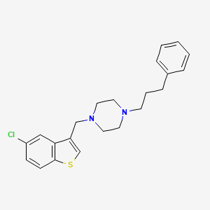 1-[(5-Chloro-1-benzothiophen-3-yl)methyl]-4-(3-phenylpropyl)piperazine