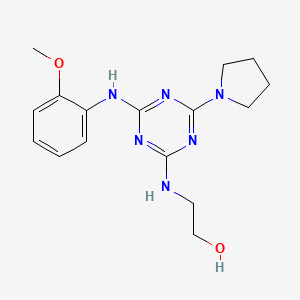 2-[[4-(2-Methoxyanilino)-6-(1-pyrrolidinyl)-1,3,5-triazin-2-yl]amino]ethanol