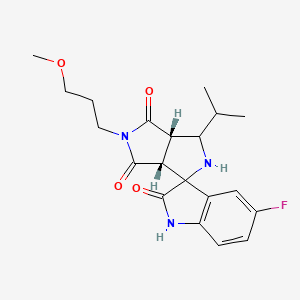 (3a'S,6a'R)-5-fluoro-5'-(3-methoxypropyl)-3'-(propan-2-yl)-3a',6a'-dihydro-2'H-spiro[indole-3,1'-pyrrolo[3,4-c]pyrrole]-2,4',6'(1H,3'H,5'H)-trione