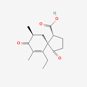 (1R,5R,7S)-10-ethyl-7,9-dimethyl-4,8-dioxospiro[4.5]dec-9-ene-1-carboxylic acid