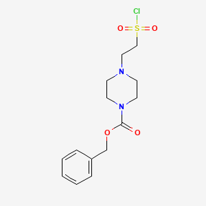 4-(2-Chlorosulfonyl-ethyl)-piperazine-1-carboxylic acid benzyl ester