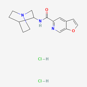 molecular formula C15H19Cl2N3O2 B1262716 N-(1-azabicyclo[2.2.2]octan-3-yl)furo[2,3-c]pyridine-5-carboxamide;dihydrochloride 