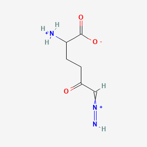 molecular formula C6H10N3O3+ B1262728 6-Diazo-5-oxonorleucine 