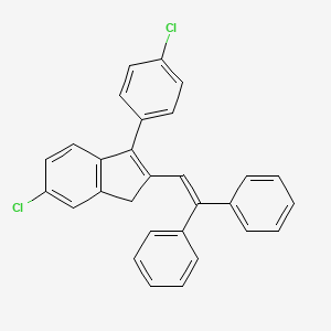 6-Chloro-3-(4-chlorophenyl)-2-(2,2-diphenylethenyl)-1H-indene