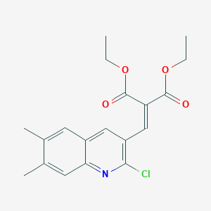 2-Chloro-6,7-dimethyl-3-(2,2-diethoxycarbonyl)vinylquinoline