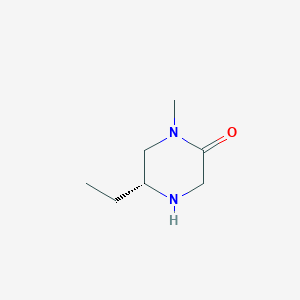 molecular formula C7H14N2O B12627342 (R)-5-Ethyl-1-methylpiperazin-2-one 