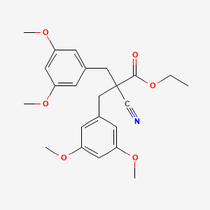 molecular formula C23H27NO6 B1262736 2-氰基-3-(3,5-二甲氧基苯基)-2-[(3,5-二甲氧基苯基)甲基]丙酸乙酯 