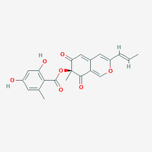 molecular formula C21H18O7 B1262748 (+)-Mitorubrin 