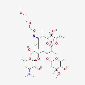 molecular formula C41H76N2O15 B1262749 (7R,13S)-6-[(2S)-4-(Dimethylamino)-3-hydroxy-6-methyloxan-2-yl]oxy-14-ethyl-7,12,13-trihydroxy-4-[(4R)-5-hydroxy-4-methoxy-4,6-dimethyloxan-2-yl]oxy-10-(2-methoxyethoxymethoxyimino)-3,5,7,9,11,13-hexamethyl-oxacyclotetradecan-2-one 