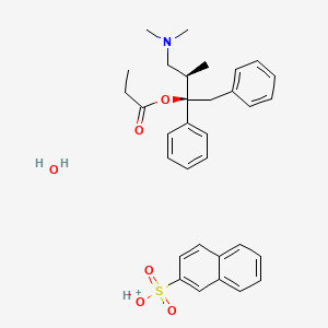 molecular formula C32H39NO6S B1262750 (1R,2R)-1-benzyl-3-(dimethylamino)-2-methyl-1-phenylpropyl propanoate naphtalene-2-sulfonic acid 