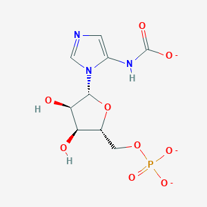 molecular formula C9H11N3O9P-3 B1262752 5-carboxylatoamino-1-(5-O-phosphonato-D-ribosyl)imidazole(3-) 