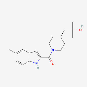 molecular formula C19H26N2O2 B1262755 2-methyl-1-{1-[(5-methyl-1H-indol-2-yl)carbonyl]piperidin-4-yl}propan-2-ol 
