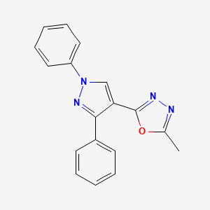 2-(1,3-Diphenyl-1H-pyrazol-4-yl)-5-methyl-1,3,4-oxadiazole