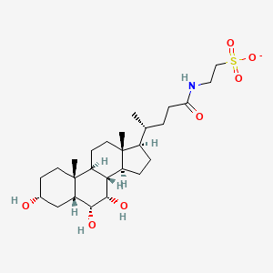 molecular formula C26H44NO7S- B1262760 Taurohyocholate anion 