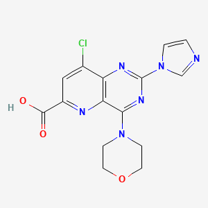 8-Chloro-2-imidazol-1-yl-4-morpholin-4-ylpyrido[3,2-d]pyrimidine-6-carboxylic acid