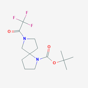 1,7-Diazaspiro[4.4]nonane-1-carboxylic acid, 7-(2,2,2-trifluoroacetyl)-, 1,1-dimethylethyl ester