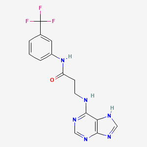 molecular formula C15H13F3N6O B12627638 C15H13F3N6O 