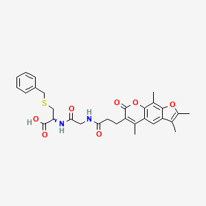 N-[3-(2,3,5,9-tetramethyl-7-oxo-7H-furo[3,2-g]chromen-6-yl)propanoyl]glycyl-S-benzyl-L-cysteine