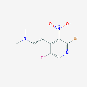 2-(2-Bromo-5-fluoro-3-nitropyridin-4-yl)-N,N-dimethylethen-1-amine