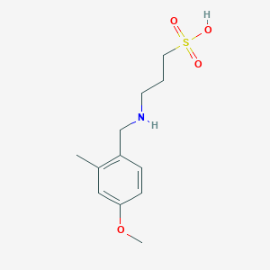 3-{[(4-Methoxy-2-methylphenyl)methyl]amino}propane-1-sulfonic acid