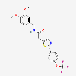 N-(3,4-dimethoxybenzyl)-2-{2-[4-(trifluoromethoxy)phenyl]-1,3-thiazol-5-yl}acetamide