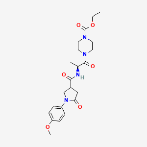 ethyl 4-(N-{[1-(4-methoxyphenyl)-5-oxopyrrolidin-3-yl]carbonyl}-L-alanyl)piperazine-1-carboxylate