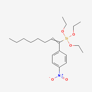 Triethoxy[1-(4-nitrophenyl)oct-1-en-1-yl]silane