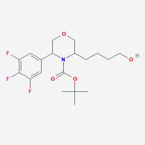 (5R)-tert-butyl 3-(4-hydroxybutyl)-5-(3,4,5-trifluorophenyl)morpholine-4-carboxylate