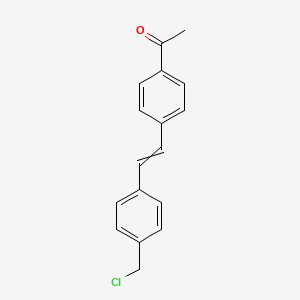 1-(4-{2-[4-(Chloromethyl)phenyl]ethenyl}phenyl)ethan-1-one