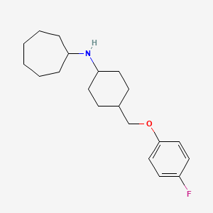 N-{4-[(4-Fluorophenoxy)methyl]cyclohexyl}cycloheptanamine