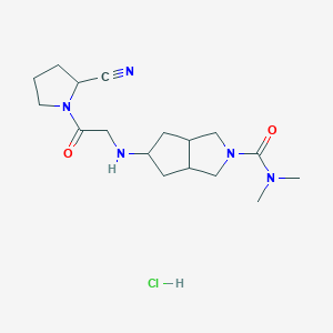 5-[[2-(2-cyanopyrrolidin-1-yl)-2-oxoethyl]amino]-N,N-dimethyl-3,3a,4,5,6,6a-hexahydro-1H-cyclopenta[c]pyrrole-2-carboxamide;hydrochloride