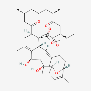 molecular formula C41H62O8 B1262785 methyl (1S,2R,4S,8R,11R,15S,18R,21R,22R,23Z,27R)-2,4-dihydroxy-2,6,11,15,24,28-hexamethyl-9,16,19-trioxo-18-propan-2-yl-31-oxatetracyclo[25.3.1.05,22.08,21]hentriaconta-5,23,28-triene-21-carboxylate 