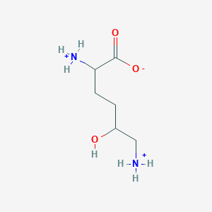 molecular formula C6H15N2O3+ B1262786 2,6-Bis(azaniumyl)-5-hydroxyhexanoate 