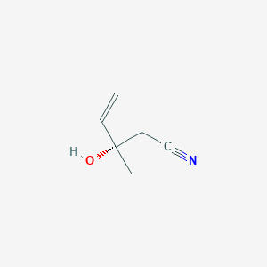 4-Pentenenitrile, 3-hydroxy-3-methyl-, (3S)-