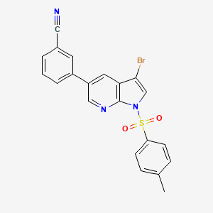 Benzonitrile, 3-[3-bromo-1-[(4-methylphenyl)sulfonyl]-1H-pyrrolo[2,3-b]pyridin-5-yl]-