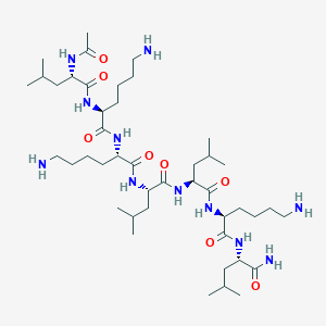 molecular formula C44H85N11O8 B12627952 N-Acetyl-L-leucyl-L-lysyl-L-lysyl-L-leucyl-L-leucyl-L-lysyl-L-leucinamide CAS No. 919801-93-7