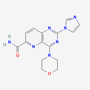 2-Imidazol-1-yl-4-morpholin-4-ylpyrido[3,2-d]pyrimidine-6-carboxamide